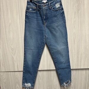 Good American Sz 2/26 Distressed Women Skinny Stretch Jeans